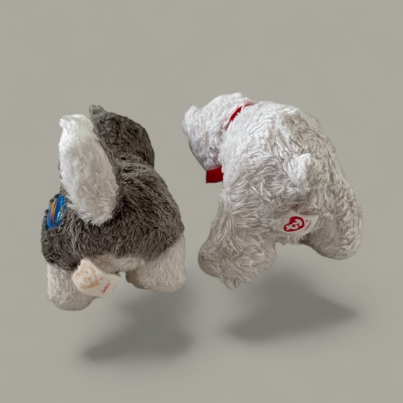 TY Beanie Baby Icebox the Polar Bear and Ty Beanie Baby JUNEAU The HUSKY Dog - Picture 4 of 4